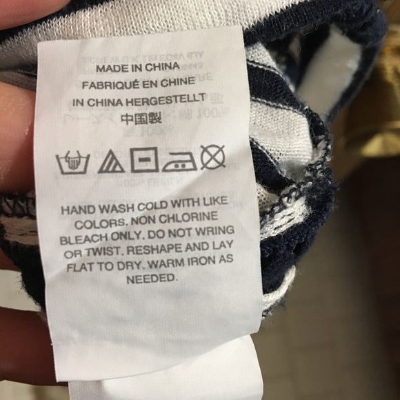 J. Crew Navy and White Striped Linen Tee - Picture 5 of 5